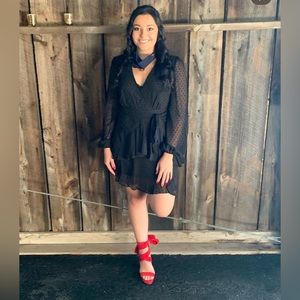 Long sleeve black dress